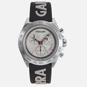 Ferragamo Mens Stainless Steel 43mm Strap Watch